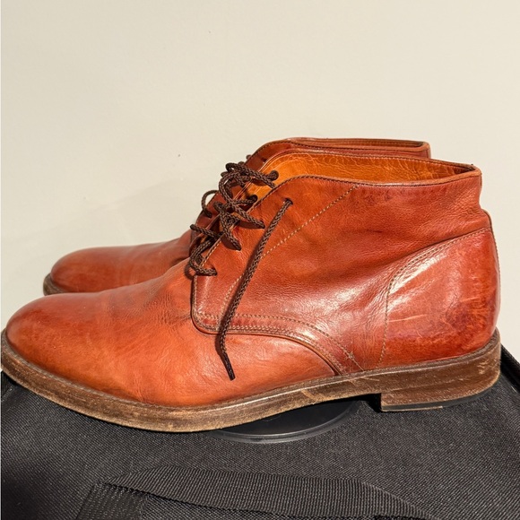 Pre-owned Men's Frye leather cognac Chukka boots, size 10! - Picture 11 of 14
